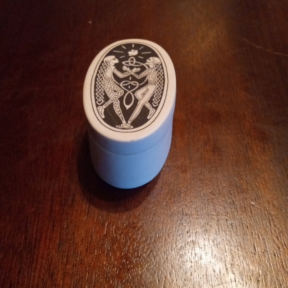 Touchstone Pottery 3" Hieroglyphic Trinket Box - Picture 5 of 5